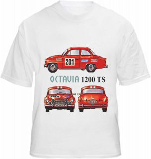 Skoda Octavia T shirt Racing Tourer 1200 TS Rally Car Blueprint Plans 