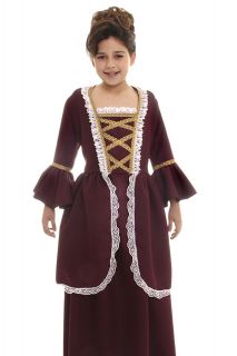 Kids Girls Colonial Historical American Revolution Halloween Costume