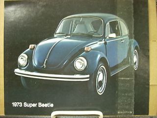 1973 73 VW Volkswagen Super Beetle Double Sided Sales Card