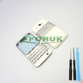 White Full Housing Case Cover Replacement + Keyboard For HTC Chacha 