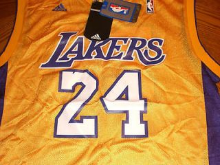 LAKERS JERSEY NBA RPLCA XL  ADIDAS   GOLD W/ PURPLE, NUMBER 24 BRYANT 