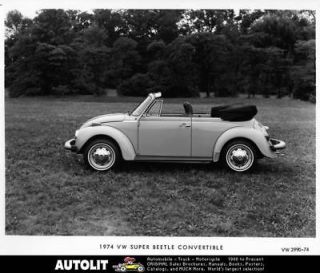 1974 Volkswagen Super Beetle Convertible Factory Photo