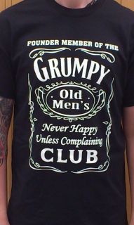 Dads / Grandads Gift T Shirt   Grumpy Old Mens Club   S to 2XL 