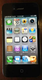 Apple iPhone 4   16GB   Black (Virgin Mobile (CA)) Smartphone   NO 