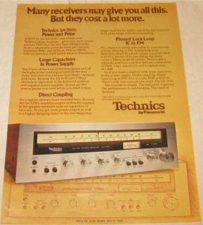 Vintage Technics SA 5150 Stereo Receiver PRINT AD 1977