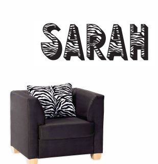   Animal Pattern Personalized Letters Custom Vinyl Wall Decal Sticker