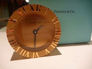 TIFFANY & CO TABLE & DESK CLOCK   BRAND NEW BATTERY