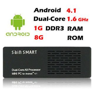 SainSmart Dual Core Android 4.1 Mini PC 1.6GHz 1GB DDR3 8G WIFI IPTV 