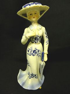 Antique KPM Crown Victorian Lady Porcelain Figurine Numbered 