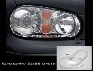 99 05 VW GOLF GTI R32 MK4 REPLACEMENT GLASS HEADLIGHT LENSES   PAIR 