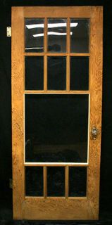 30x79 Vintage Interior French Heartpine Door True Divided 10 Glass 