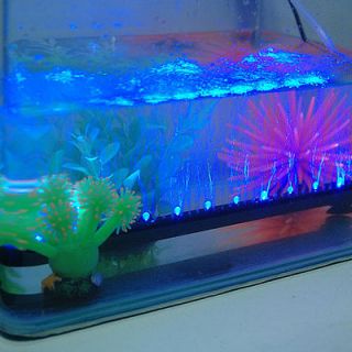 Underwater 1.5W 110V 220V Aquarium Fish Tank 12 Blue LED Airstone 