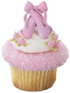   CUPCAKE RINGS Cake Toppers Favors Bakery Supplies Ballerina 24