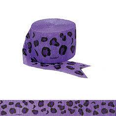   animal print purple crepe streamer decorations birthday party supplies