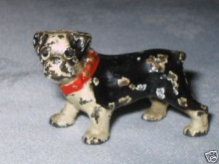 ANTIQUE TOY DOG CAST IRON BOSTON TERRIER ART PAPERWEIGHT HUBLEY PAPER 