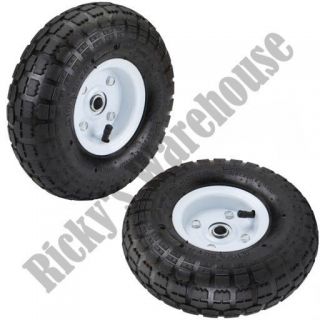 2pc 10 Steel Air Pneumatic Hand Truck Car Dolly Wagon Industrial Tire 