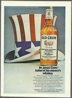 Old Crow Whiskey 1969 magazine print ad, whisky advertisement