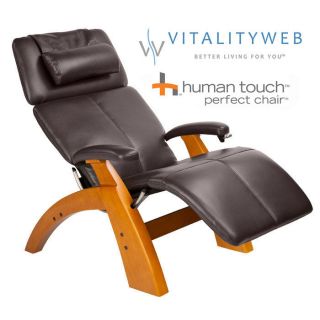 NEW Human Touch The Perfect Chair Maple PC 6 ESPRESSO PREMIUM LEATHER 