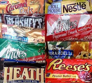 HERSHEY ANDES REESES GHIRARDELLI HEATH BAKING CHIPS BITS & MORSELS 