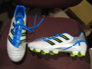 Adidas Predator Absolion TRX FG White Blue Mens Soccer Cleats Size 9 