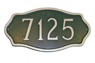 Hamilton Petite Address Plaque Lawn House Sign Numbers wall Custom 