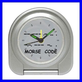 Desk Clock MORSE CODE Telegraph Military Bedroom Alarm (11828495)