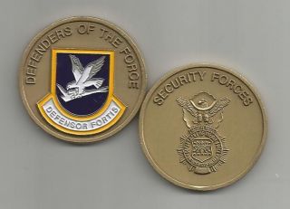 US Air Force Security Forces Defensor Fortis Challenge Coin