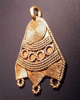   / Akan Brass necklace Pendant , Lost Wax casting, African Adornment