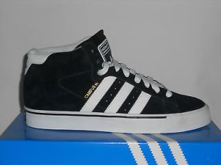 Mens Adidas Campus Vulc Mid on Black and White sizes (9.5 11)