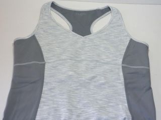   Grey Lycra Supplex Tuff Athletics Womens Yoga Tank Top Active Shirt