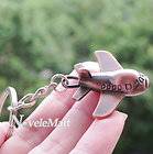 Miniature Aircraft Airplane Plane Model Key Chain Red Copper Color 