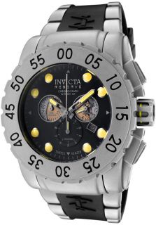 Invicta Reserve Mens Leviathan Chronograph Grey Rubber Strap Watch 