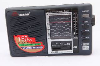   STEREO RADIO 14 BAND SW AM/MW FM TV BATTERY OR MAINS CORD INCLUDED