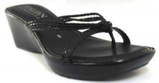 New ITALIAN SHOEMAKERS 4629S2 BLACK SNAKE Strappy Comfort Sandal Flip 