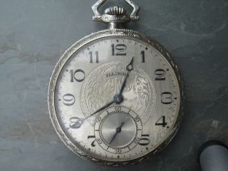   Illinois Size 12 14kt Solid Gold Case Pocket Watch 1916 Circa 44mm