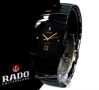 NEW RADO SINTRA JUBILE R13723702 BLACK CERAMIC MENS DIAMOND WATCH XL