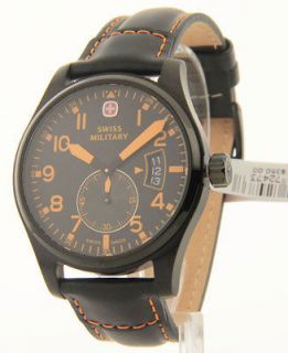 Wenger 72473 Watch Mens Swiss Military Leather Aero Sub Date 10ATM