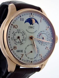 IWC Portuguese Perpetual Calendar Perpetual Moonphase Rose Gold IW5023 