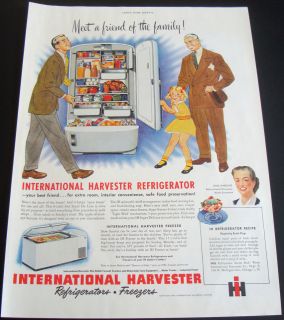 1949 INTERNATIONAL HARVESTER REFRIGERATOR FREEZER IRMA HOME ECONOMIST 