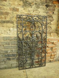 Ornate Cast Iron Panel Grate Gate Flower GARDEN ARCHITECTURAL CAST 