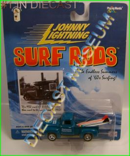 1950 50 FORD F 1 TRUCK PICKUP SURF RODS DIECAST JOHNNY JL LQQK