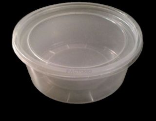 oz. Plastic Deli Food Container and Lids 50 Sets  Round Clear Cups 