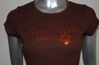Cleveland Browns Dog Pound Divas Rhinestone Tee