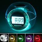   Lights Nature Sounds LED Digital Alarm Snooze Clock with Thermometer