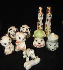 VTG LOT OF SALT AND PEPPER SHAKERS 5 PAIRS OF DOGS ALL EXC. COND. NO 