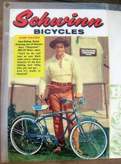 Vintage Schwinn Bicycle Catalog Flyer/Poster 1955 Phantom Corvette 