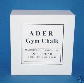Ader Gym Chalk 8 blocks 1lb Box GC 1a Weightlifting Rock Climbing 