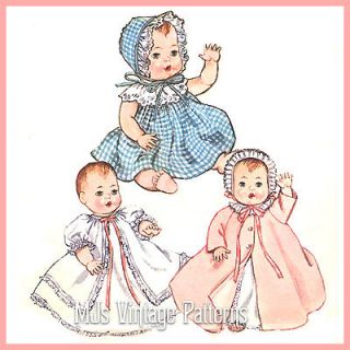 Baby Doll Clothes Vtg Pattern 8 Ginny Ginnette, Wendy, Ginger 