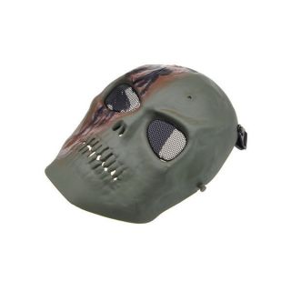Plastic Adjustable Death Skull Airsoft Full Face Protect Safe Mask