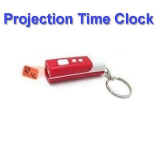 Red Mini LCD Projection Time Clock Digital Keychain